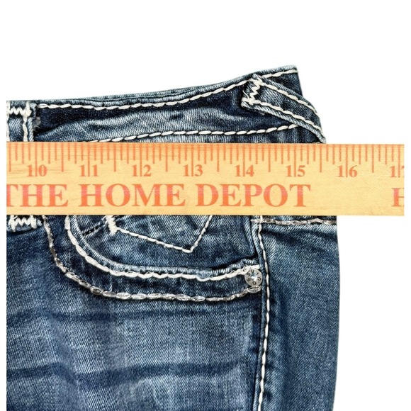 Vigoss The Dublin Tomboy Distressed Jeans Blue Denim Size 29x26 - Picture 8 of 11